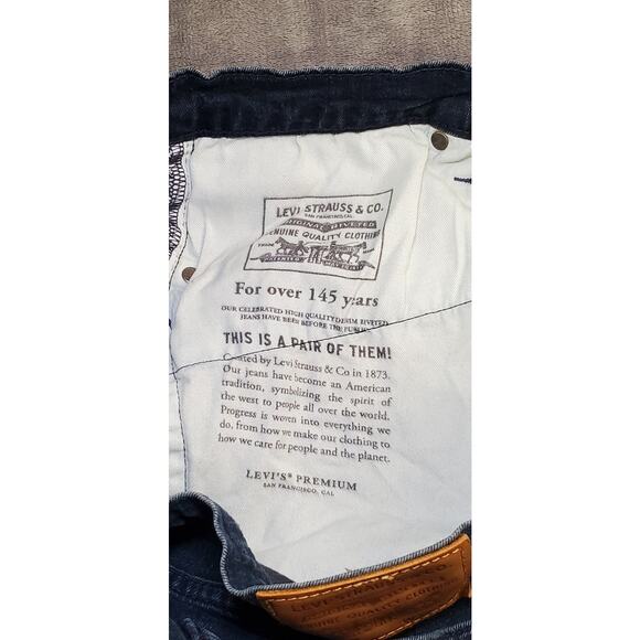 Levis 512 Jeans Mens 32x32 Black Tapered Leg Slim Fit Stretch Medium Wash Denim - Picture 8 of 11